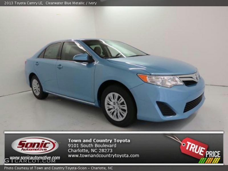 Clearwater Blue Metallic / Ivory 2013 Toyota Camry LE