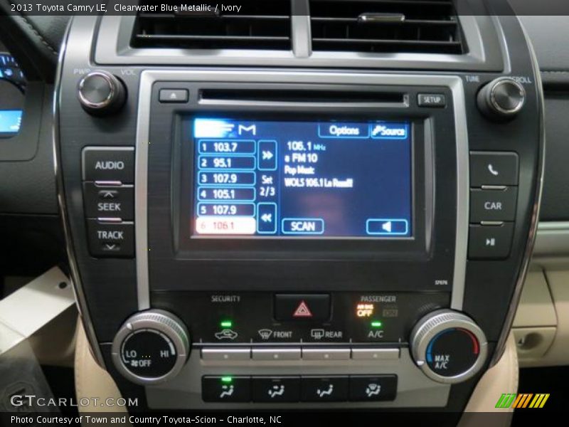 Clearwater Blue Metallic / Ivory 2013 Toyota Camry LE