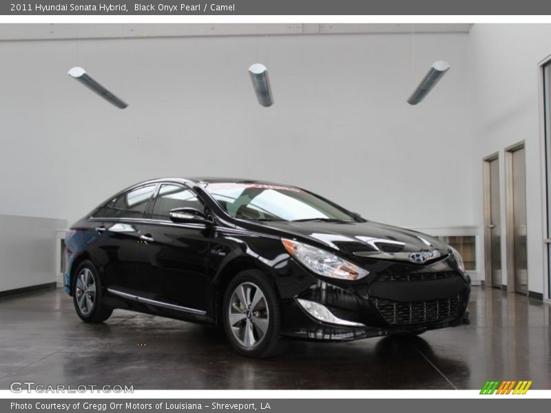 Black Onyx Pearl / Camel 2011 Hyundai Sonata Hybrid