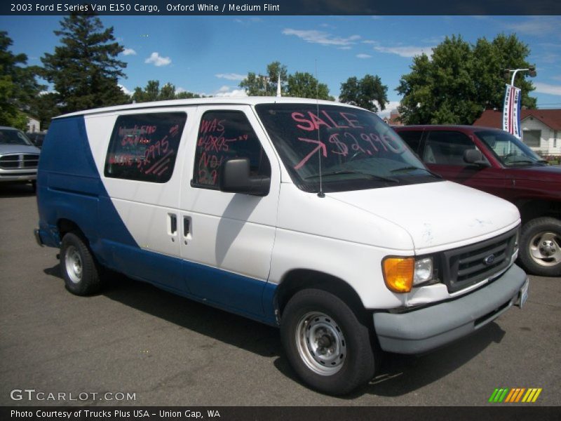 Oxford White / Medium Flint 2003 Ford E Series Van E150 Cargo