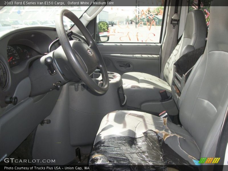 Oxford White / Medium Flint 2003 Ford E Series Van E150 Cargo