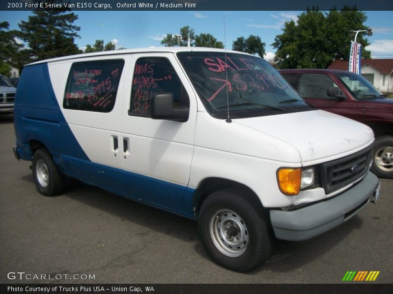 Oxford White / Medium Flint 2003 Ford E Series Van E150 Cargo