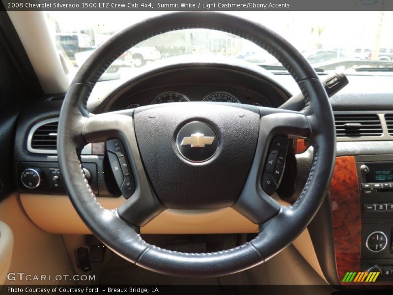 Summit White / Light Cashmere/Ebony Accents 2008 Chevrolet Silverado 1500 LTZ Crew Cab 4x4