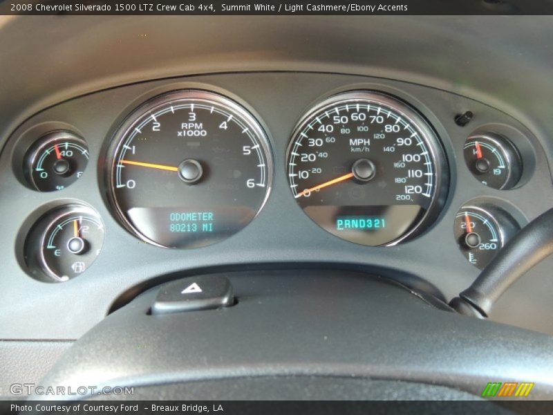 Summit White / Light Cashmere/Ebony Accents 2008 Chevrolet Silverado 1500 LTZ Crew Cab 4x4
