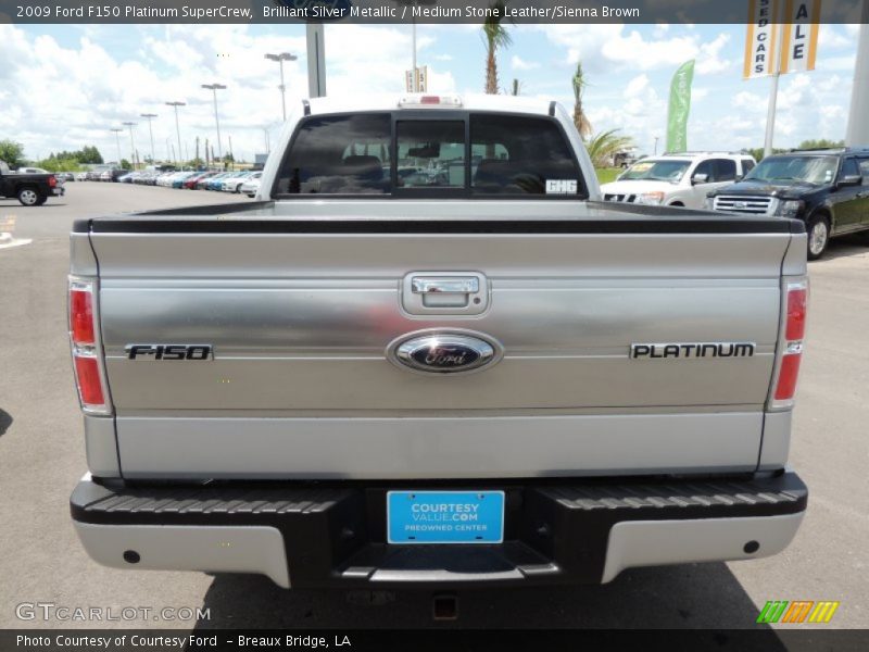 Brilliant Silver Metallic / Medium Stone Leather/Sienna Brown 2009 Ford F150 Platinum SuperCrew