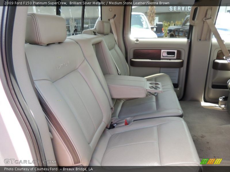 Brilliant Silver Metallic / Medium Stone Leather/Sienna Brown 2009 Ford F150 Platinum SuperCrew