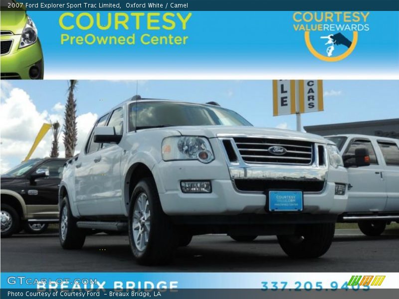 Oxford White / Camel 2007 Ford Explorer Sport Trac Limited