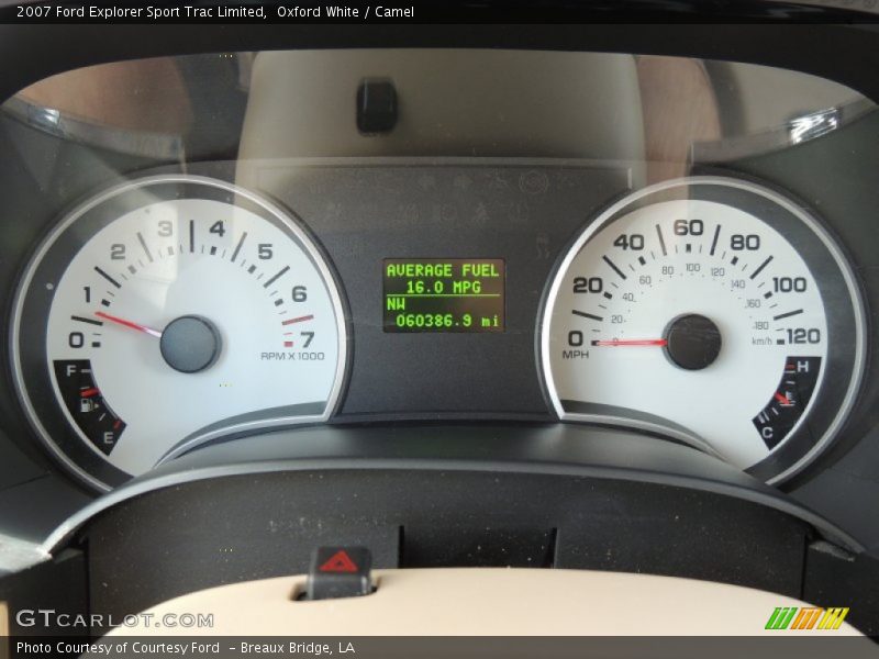 Oxford White / Camel 2007 Ford Explorer Sport Trac Limited