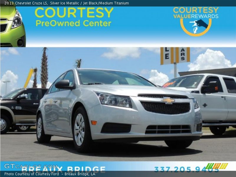 Silver Ice Metallic / Jet Black/Medium Titanium 2013 Chevrolet Cruze LS