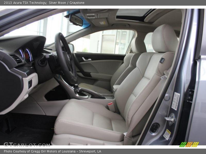 Front Seat of 2013 TSX Technology