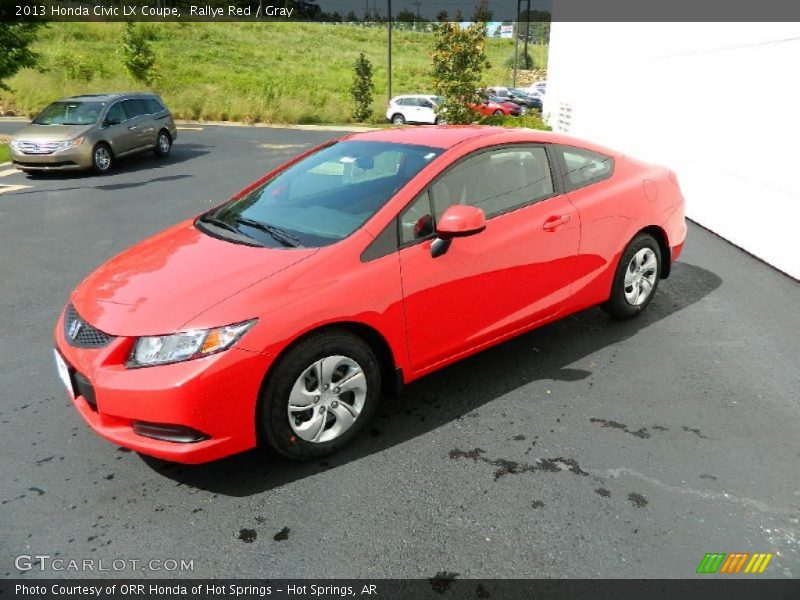 Rallye Red / Gray 2013 Honda Civic LX Coupe