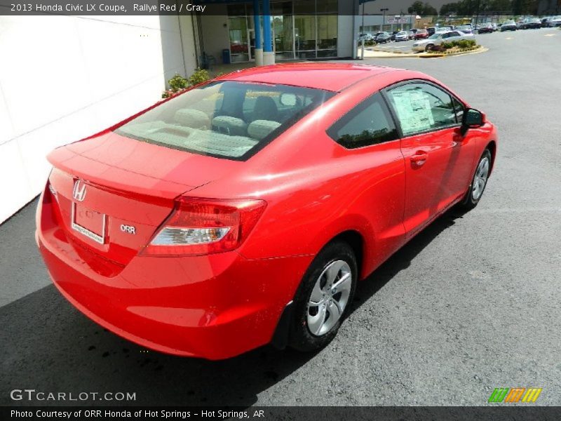Rallye Red / Gray 2013 Honda Civic LX Coupe