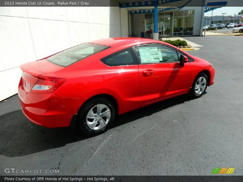 Rallye Red / Gray 2013 Honda Civic LX Coupe