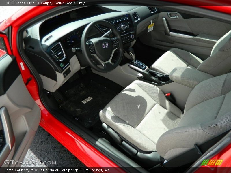 Rallye Red / Gray 2013 Honda Civic LX Coupe