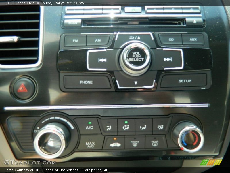 Rallye Red / Gray 2013 Honda Civic LX Coupe