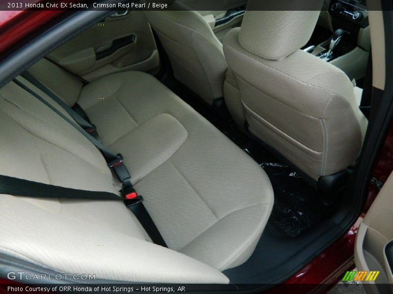 Crimson Red Pearl / Beige 2013 Honda Civic EX Sedan