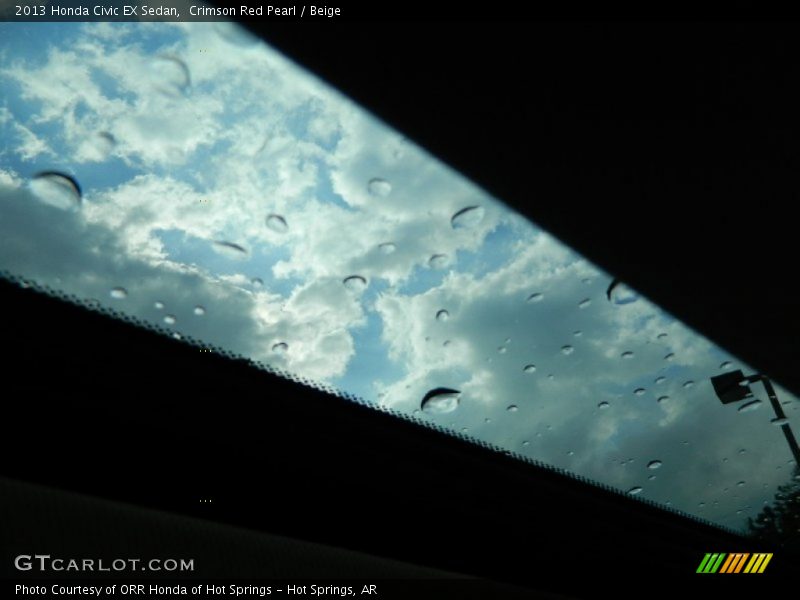 Crimson Red Pearl / Beige 2013 Honda Civic EX Sedan
