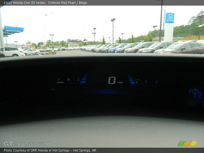 Crimson Red Pearl / Beige 2013 Honda Civic EX Sedan