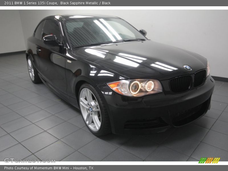 Black Sapphire Metallic / Black 2011 BMW 1 Series 135i Coupe