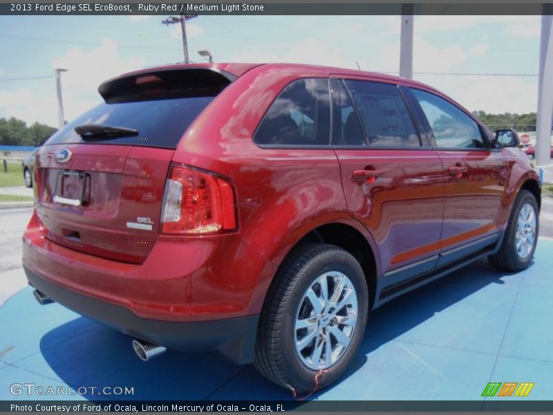 Ruby Red / Medium Light Stone 2013 Ford Edge SEL EcoBoost