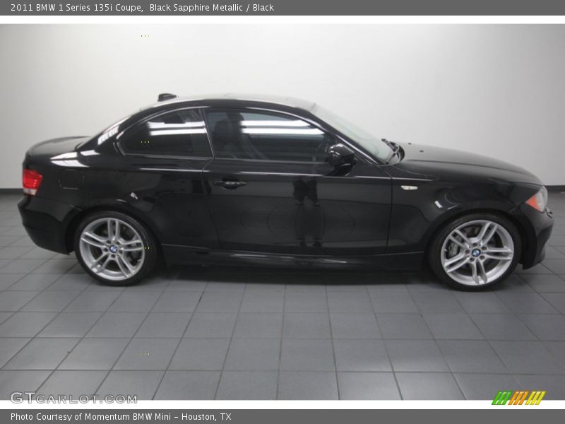 Black Sapphire Metallic / Black 2011 BMW 1 Series 135i Coupe