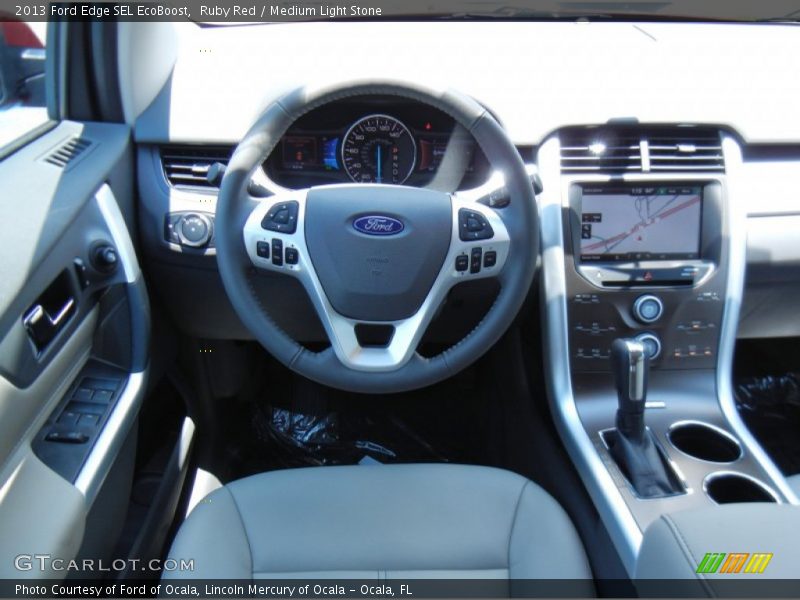 Ruby Red / Medium Light Stone 2013 Ford Edge SEL EcoBoost