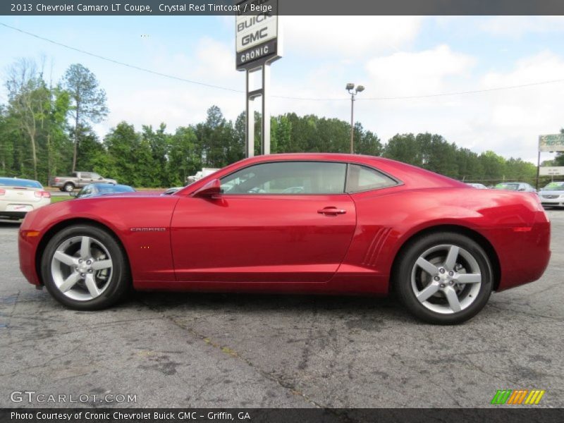Crystal Red Tintcoat / Beige 2013 Chevrolet Camaro LT Coupe