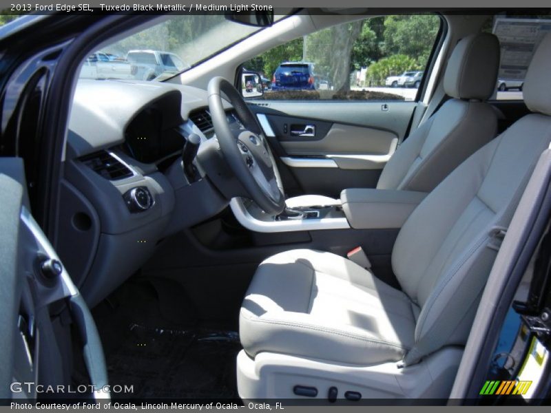 Tuxedo Black Metallic / Medium Light Stone 2013 Ford Edge SEL