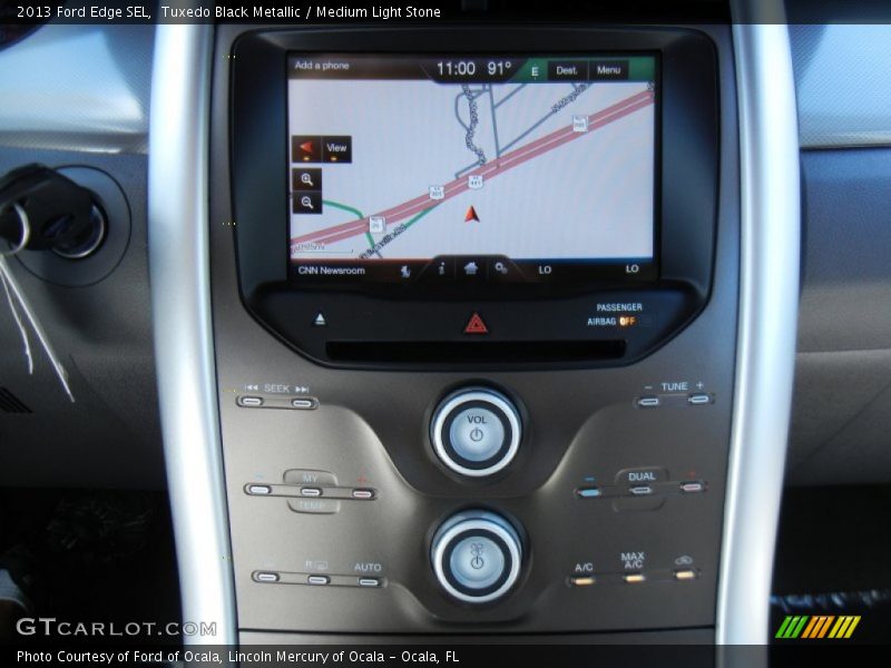 Tuxedo Black Metallic / Medium Light Stone 2013 Ford Edge SEL