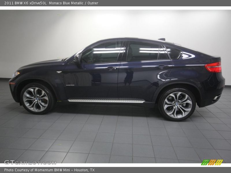 Monaco Blue Metallic / Oyster 2011 BMW X6 xDrive50i