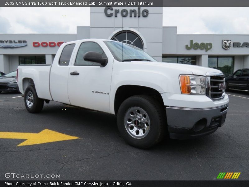 Summit White / Dark Titanium 2009 GMC Sierra 1500 Work Truck Extended Cab