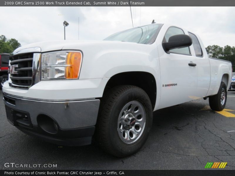 Summit White / Dark Titanium 2009 GMC Sierra 1500 Work Truck Extended Cab