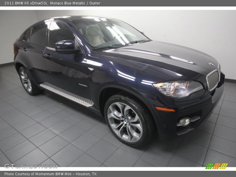 Monaco Blue Metallic / Oyster 2011 BMW X6 xDrive50i