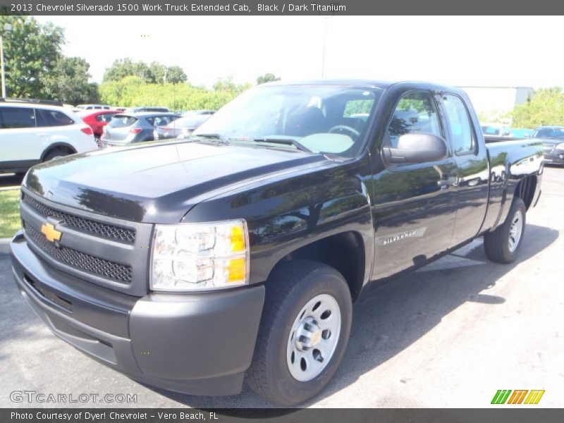 Black / Dark Titanium 2013 Chevrolet Silverado 1500 Work Truck Extended Cab