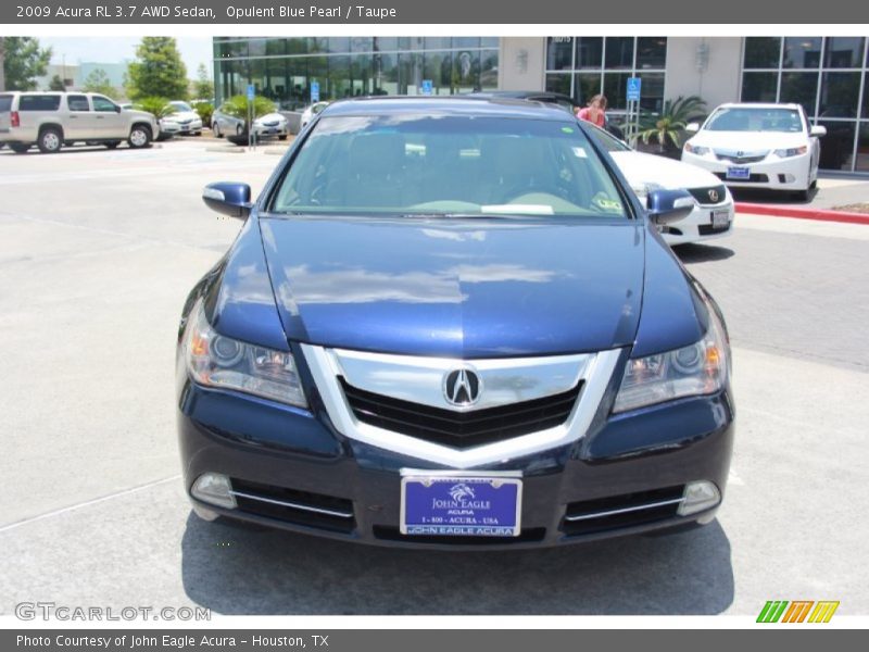 Opulent Blue Pearl / Taupe 2009 Acura RL 3.7 AWD Sedan