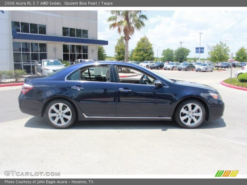 Opulent Blue Pearl / Taupe 2009 Acura RL 3.7 AWD Sedan