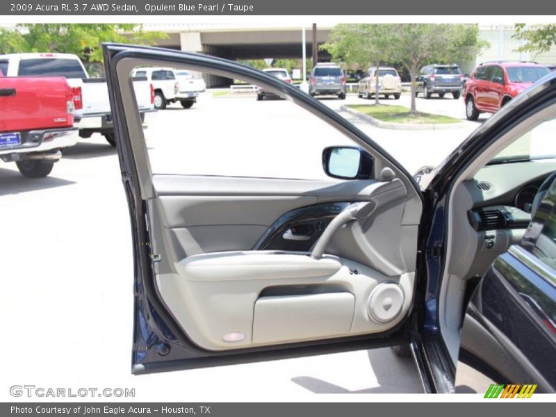 Opulent Blue Pearl / Taupe 2009 Acura RL 3.7 AWD Sedan