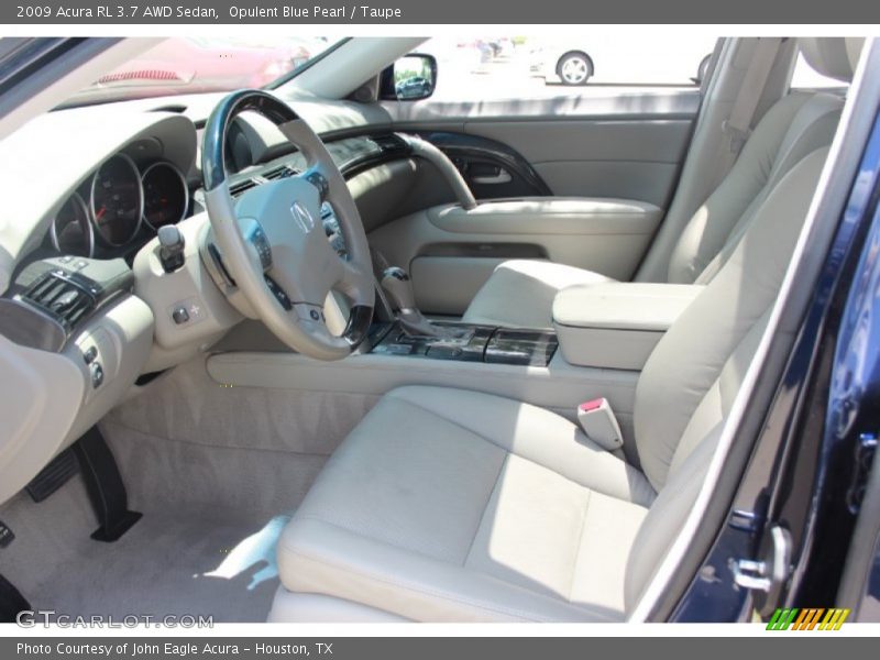 Opulent Blue Pearl / Taupe 2009 Acura RL 3.7 AWD Sedan