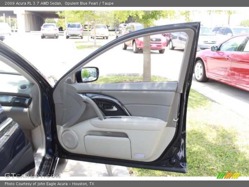 Opulent Blue Pearl / Taupe 2009 Acura RL 3.7 AWD Sedan