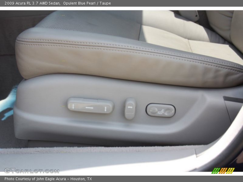 Opulent Blue Pearl / Taupe 2009 Acura RL 3.7 AWD Sedan