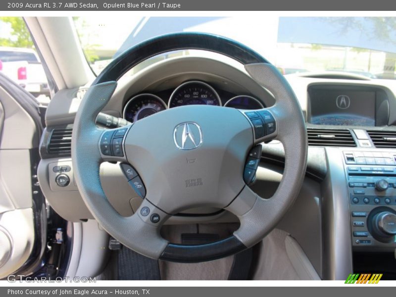 Opulent Blue Pearl / Taupe 2009 Acura RL 3.7 AWD Sedan