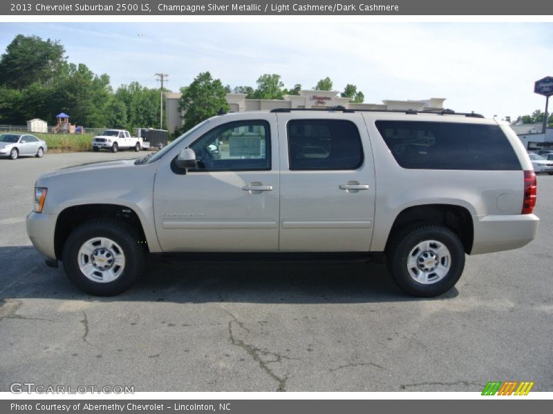 Champagne Silver Metallic / Light Cashmere/Dark Cashmere 2013 Chevrolet Suburban 2500 LS