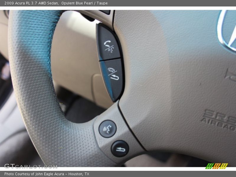 Opulent Blue Pearl / Taupe 2009 Acura RL 3.7 AWD Sedan