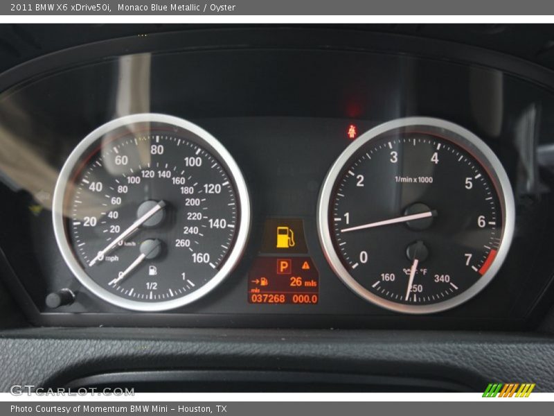 Monaco Blue Metallic / Oyster 2011 BMW X6 xDrive50i