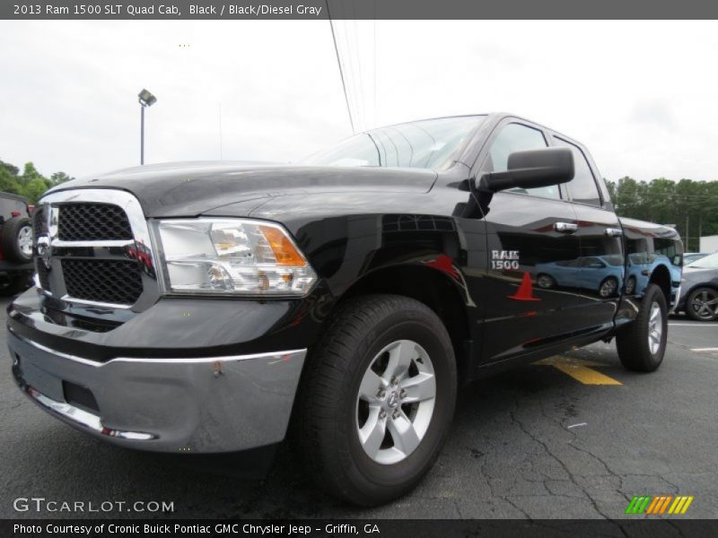 Black / Black/Diesel Gray 2013 Ram 1500 SLT Quad Cab