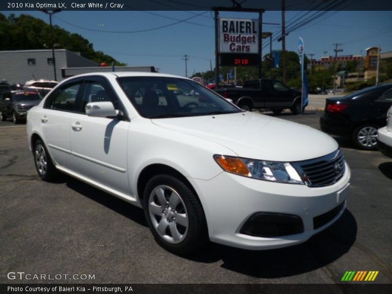 Clear White / Gray 2010 Kia Optima LX