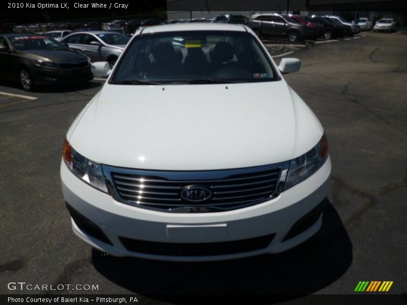Clear White / Gray 2010 Kia Optima LX