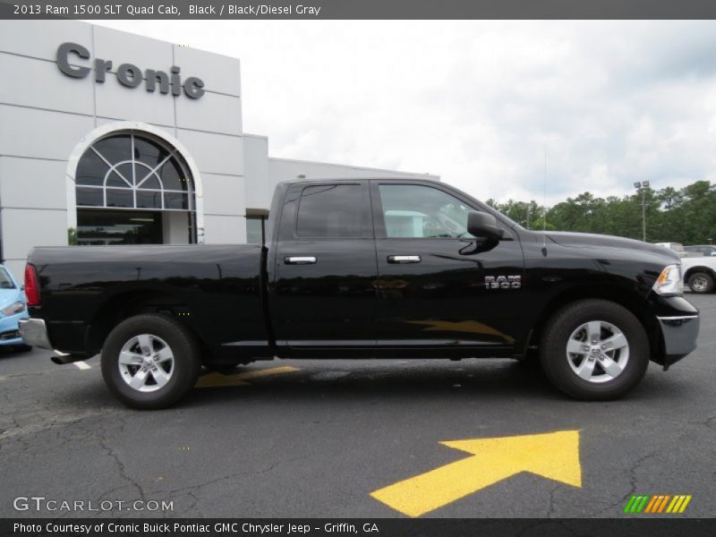 Black / Black/Diesel Gray 2013 Ram 1500 SLT Quad Cab