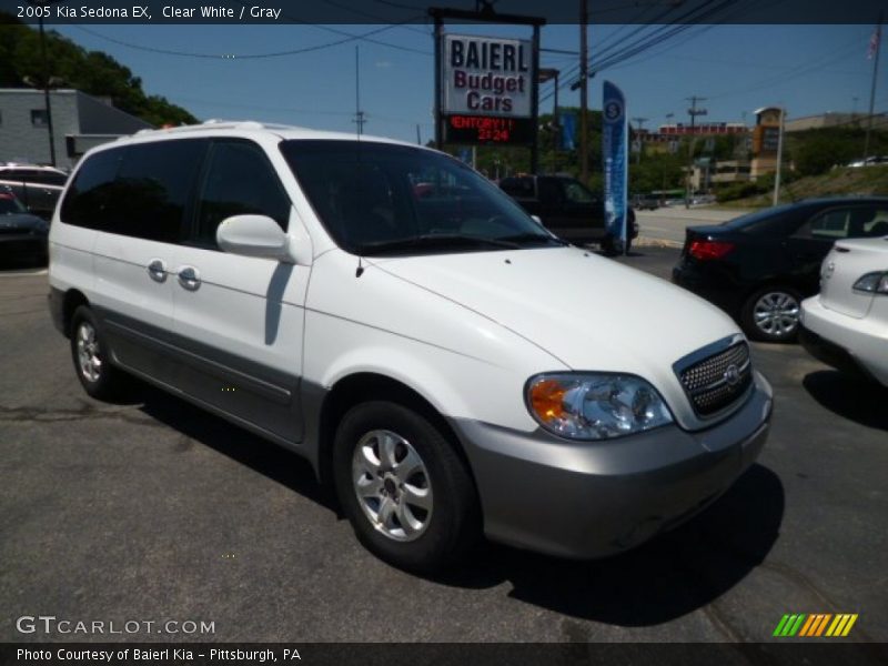 Clear White / Gray 2005 Kia Sedona EX