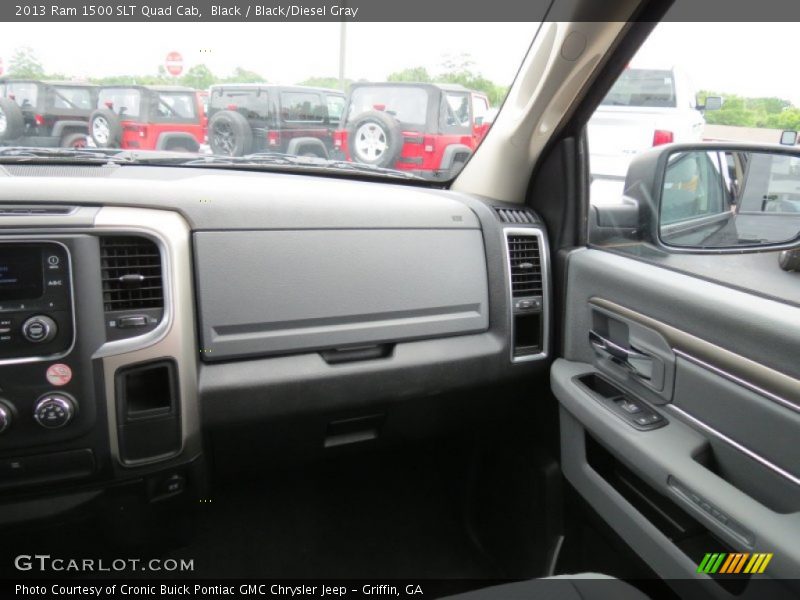 Black / Black/Diesel Gray 2013 Ram 1500 SLT Quad Cab